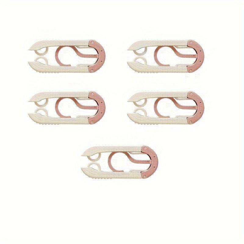 10pcs Travel Folding Clothes Rack Foldable Storage Drying Hanger Retractable