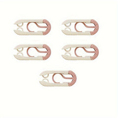 10pcs Travel Folding Clothes Rack Foldable Storage Drying Hanger Retractable