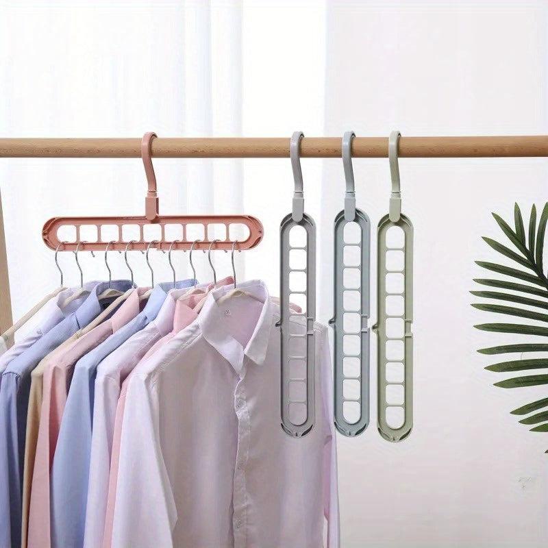 Folding Plastic Clothes Rack Organizer Adjustable Shelves