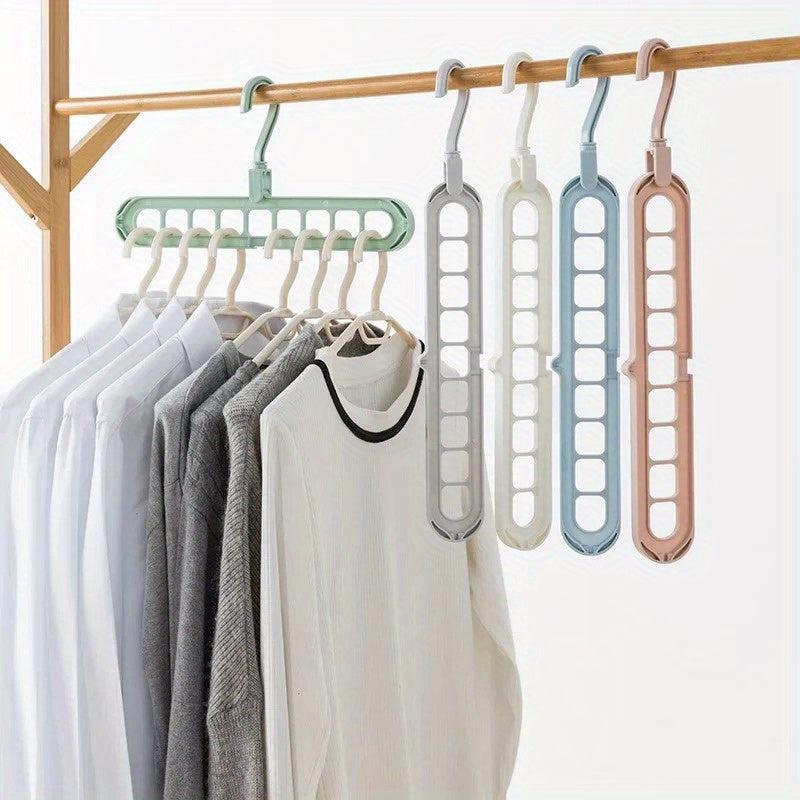 Folding Plastic Clothes Rack Organizer Adjustable Shelves