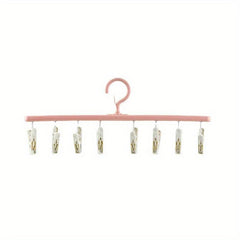 8 Clips Plastic Clothes Drying Hanger Windproof Clothing Rack