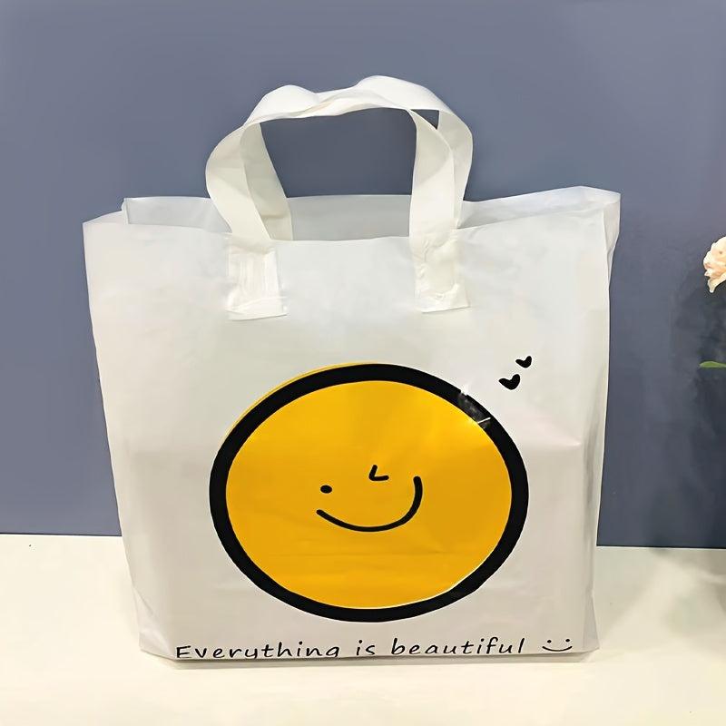 Cartoon Happy Face Tote Bag Gift Packaging Storage Shopping Bags