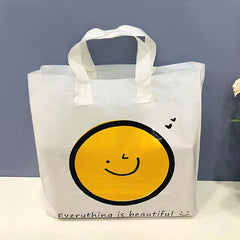 Cartoon Happy Face Tote Bag Gift Packaging Storage Shopping Bags