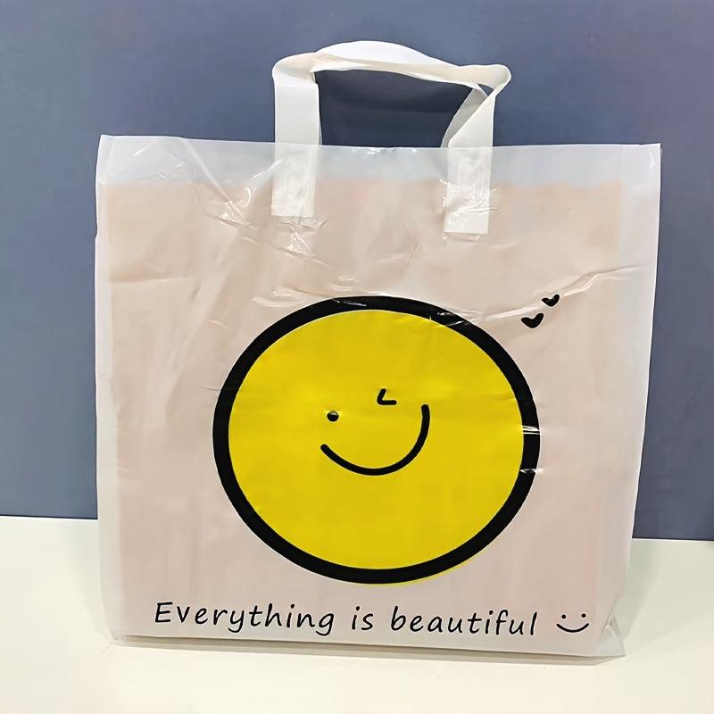 Cartoon Happy Face Tote Bag Gift Packaging Storage Shopping Bags