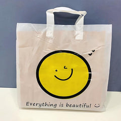 Cartoon Happy Face Tote Bag Gift Packaging Storage Shopping Bags