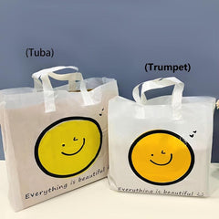 Cartoon Happy Face Tote Bag Gift Packaging Storage Shopping Bags