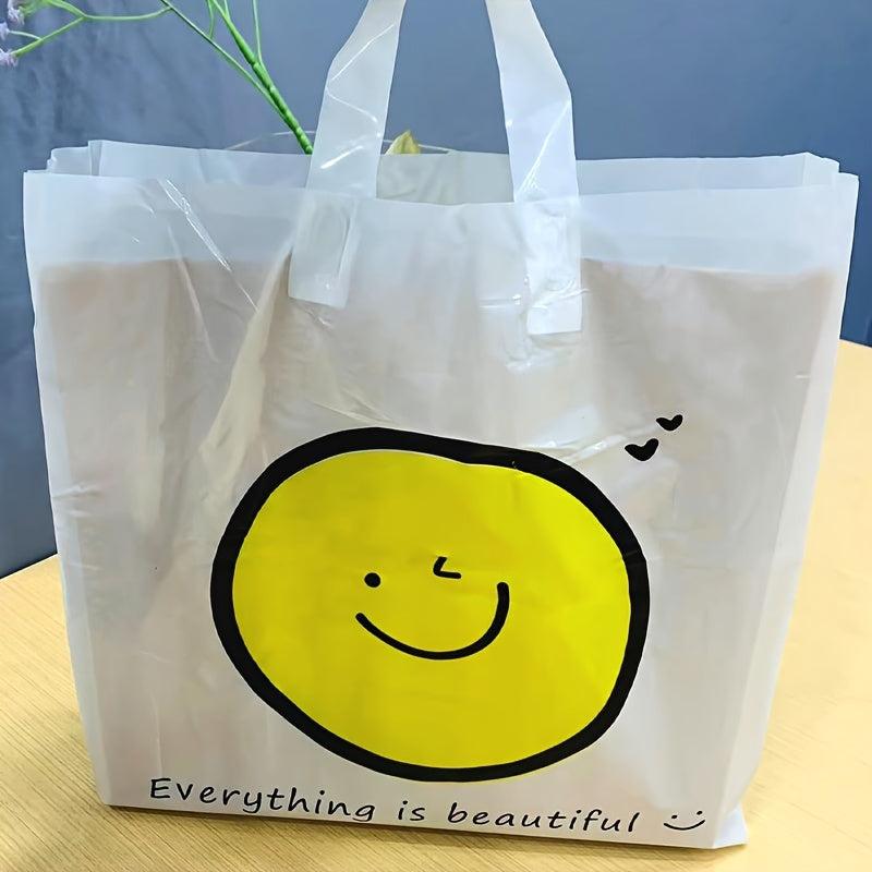 Cartoon Happy Face Tote Bag Gift Packaging Storage Shopping Bags