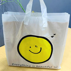 Cartoon Happy Face Tote Bag Gift Packaging Storage Shopping Bags