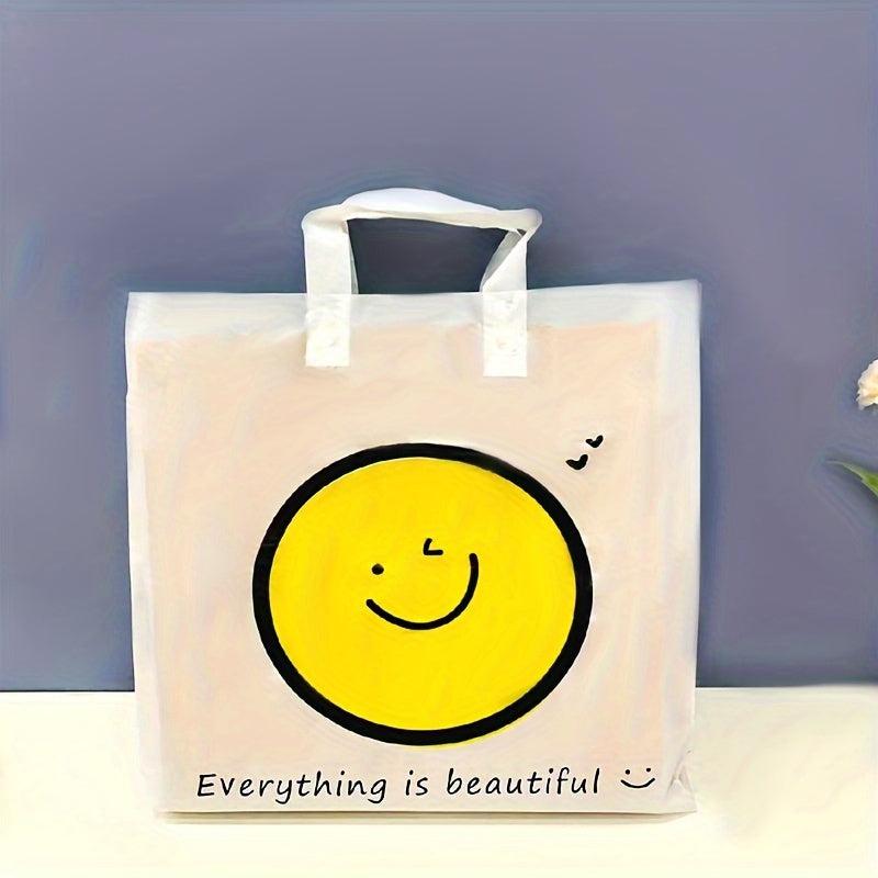 Cartoon Happy Face Tote Bag Gift Packaging Storage Shopping Bags