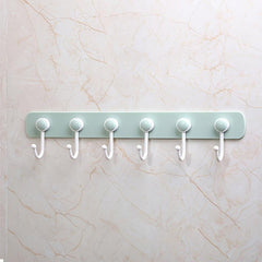 360 Rotating Hanging Storage Rack with 6 Hooks Towel Rag Hook Hanger