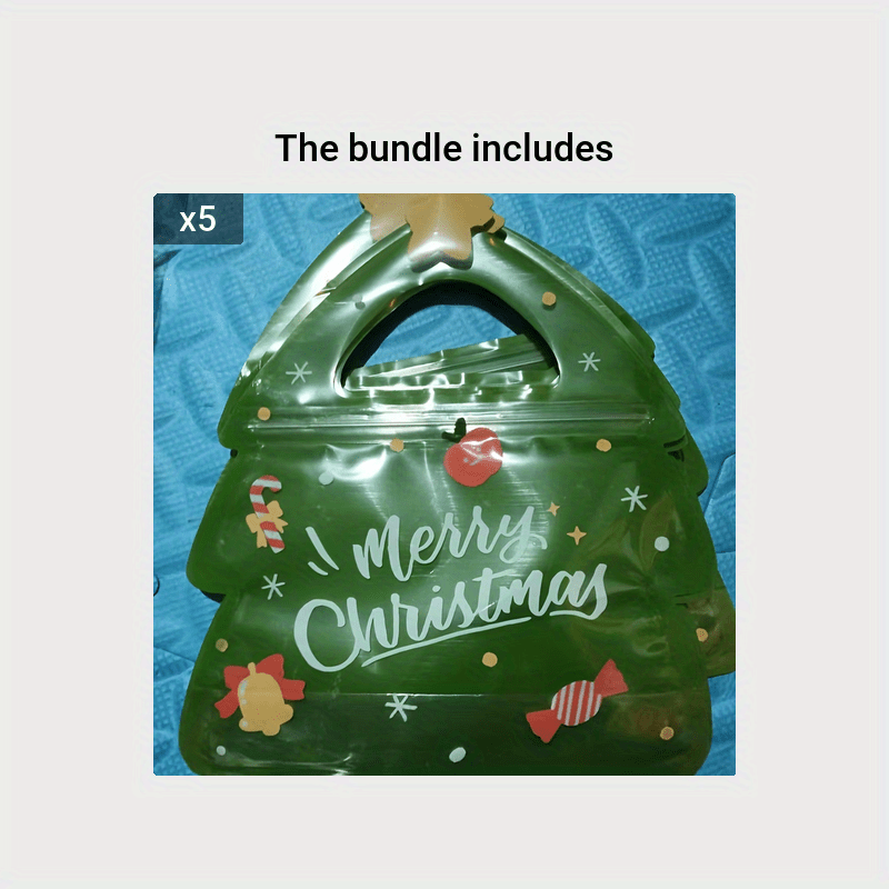 10pcs Creative Christmas Gift Bags Candy Packaging Bags For Birthday Parties
