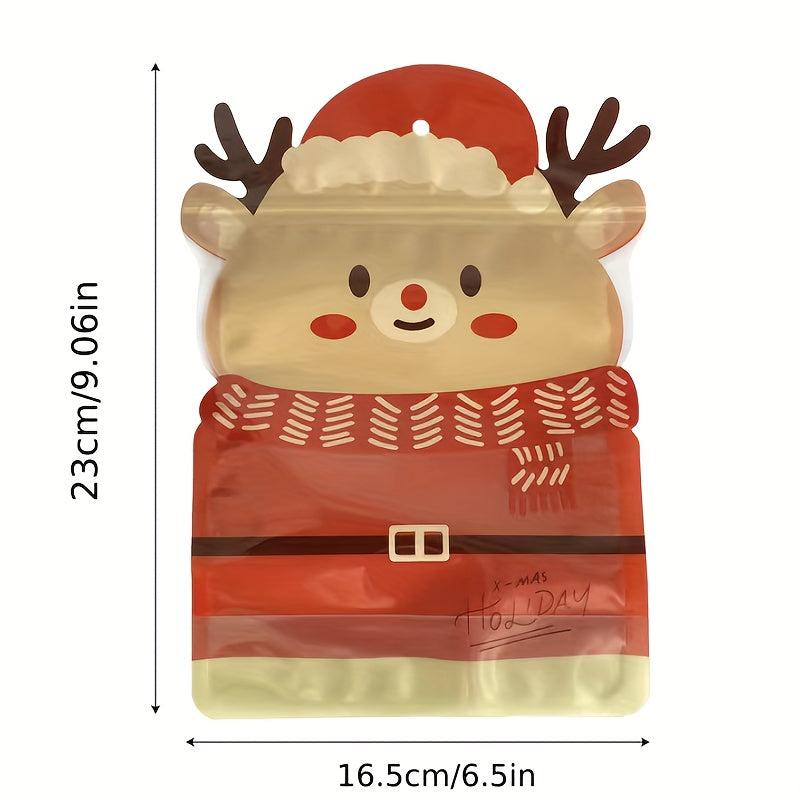 10pcs Creative Christmas Gift Bags Candy Packaging Bags For Birthday Parties