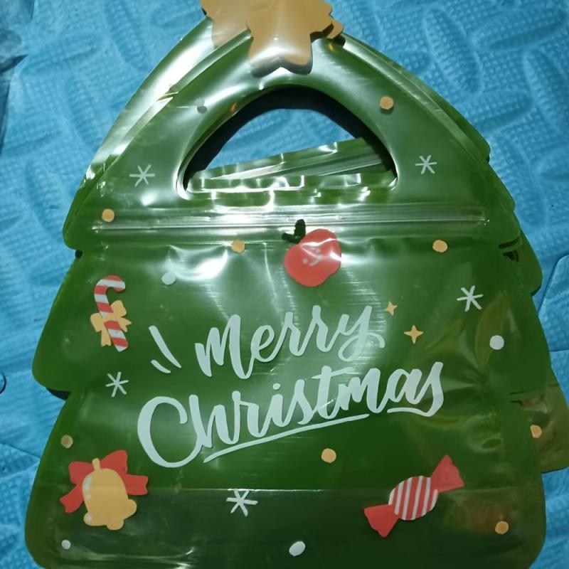 10pcs Creative Christmas Gift Bags Candy Packaging Bags For Birthday Parties