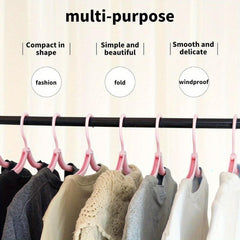 5 Piece Folding Travel Clothes Hanger Compact Portable Plastic Clothes Hanger
