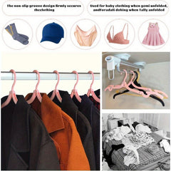 5 Piece Folding Travel Clothes Hanger Compact Portable Plastic Clothes Hanger