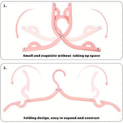 5 Piece Folding Travel Clothes Hanger Compact Portable Plastic Clothes Hanger
