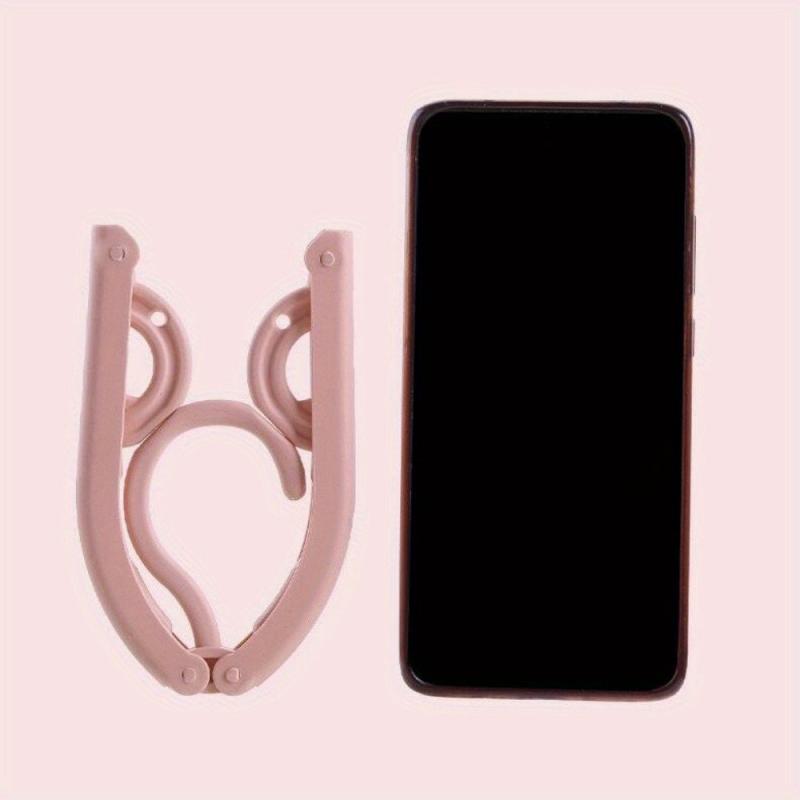 5 Piece Folding Travel Clothes Hanger Compact Portable Plastic Clothes Hanger