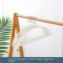 5pcs Half Round Wardrobe Hangers Anti-slip Wide Shoulder Storage Drying Hangers