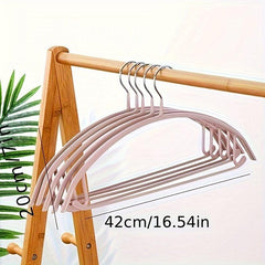 5pcs Half Round Wardrobe Hangers Anti-slip Wide Shoulder Storage Drying Hangers