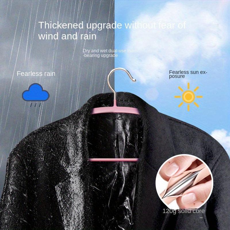 5pcs Half Round Wardrobe Hangers Anti-slip Wide Shoulder Storage Drying Hangers