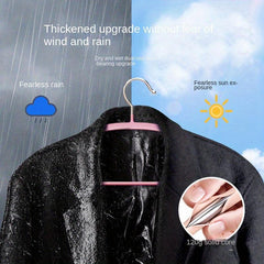 5pcs Half Round Wardrobe Hangers Anti-slip Wide Shoulder Storage Drying Hangers