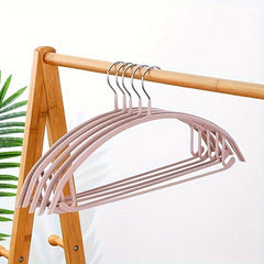 5pcs Half Round Wardrobe Hangers Anti-slip Wide Shoulder Storage Drying Hangers