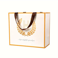 BEEWEEL Large Gift Bag Reusable Initial Letter Gift Bag With Card