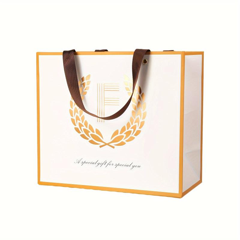 BEEWEEL Large Gift Bag Reusable Initial Letter Gift Bag With Card