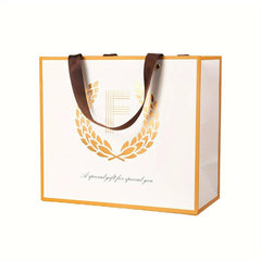 BEEWEEL Large Gift Bag Reusable Initial Letter Gift Bag With Card