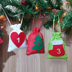 Christmas Countdown Linen Bag Set for Retail Stores