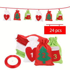 Christmas Countdown Linen Bag Set for Retail Stores