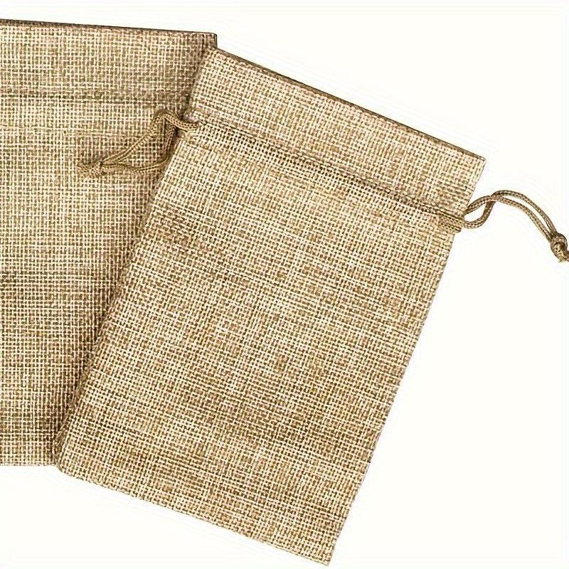 25pcs Burlap Jewelry Bags Drawstring Gift Storage DIY Crafts Store