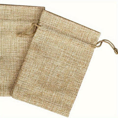 25pcs Burlap Jewelry Bags Drawstring Gift Storage DIY Crafts Store