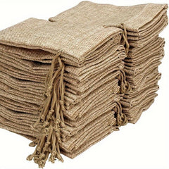 25pcs Burlap Jewelry Bags Drawstring Gift Storage DIY Crafts Store