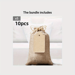 Burlap Gift Bags Drawstring & Gift Tags DIY Wedding Party Christmas