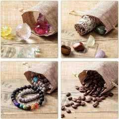 Burlap Gift Bags Drawstring & Gift Tags DIY Wedding Party Christmas