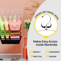 3 Pack 8 Tier Tank Top Hanger Closet Organizer