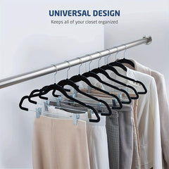 10pcs Velvet Hangers With Clips Non-slip Pants Hangers