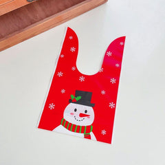 20pcs Halloween Christmas Cartoon Rabbit Ears Bag Cookies Candy Gift Bag