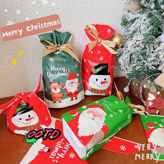 20pcs Halloween Christmas Cartoon Rabbit Ears Bag Cookies Candy Gift Bag