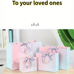 3pcs Pink Gradient Gift Bags for Wedding Party