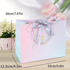 3pcs Pink Gradient Gift Bags for Wedding Party