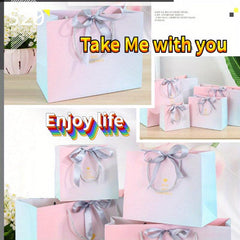 3pcs Pink Gradient Gift Bags for Wedding Party