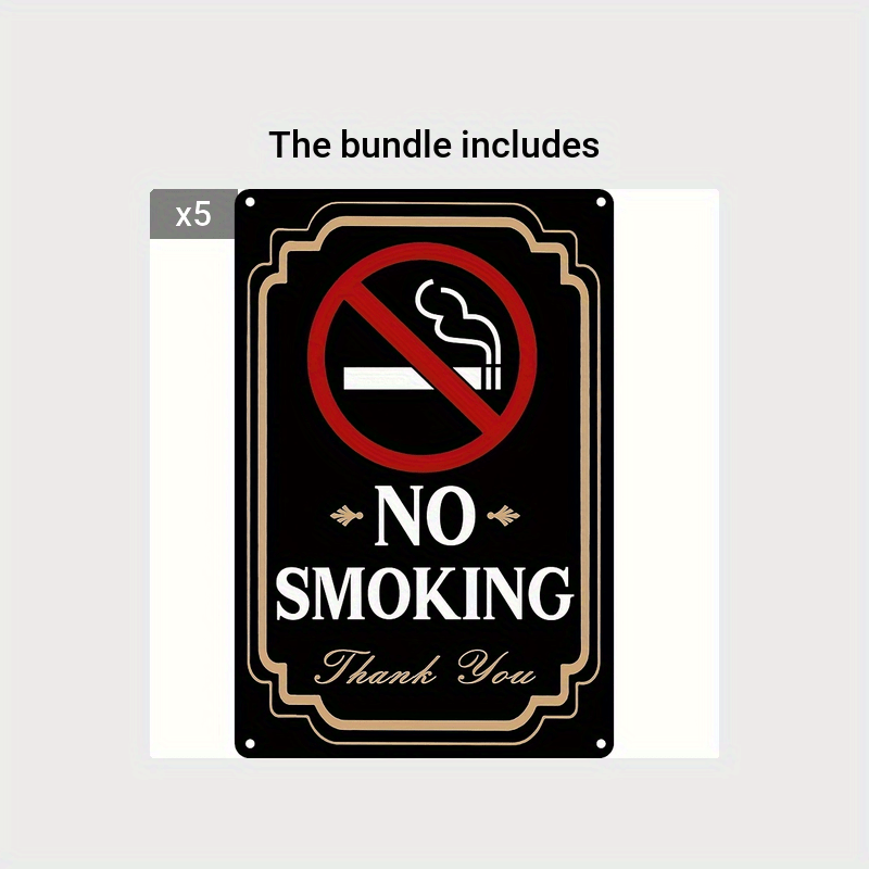 No Smoking Tin Sign Weatherproof Easy Mounting Indoor Outdoor 20 32 30