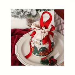 1pc Christmas Bag Treat Bags For Guests Canvas Reusable Party Favor Bag