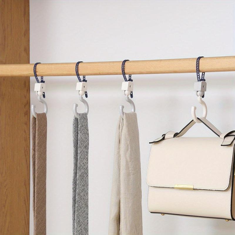 2pcs Movable Hooks Universal No Hole Wardrobe Hooks