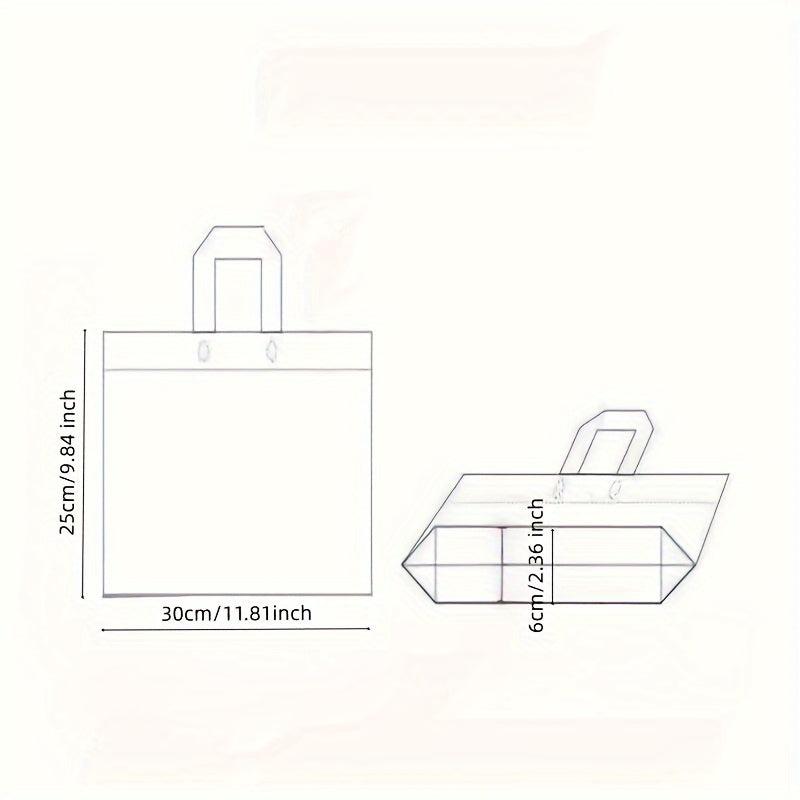 10pcs Transparent PE Grid Tote Gift Bag Tote Shopping Bag Tote Storage Bag