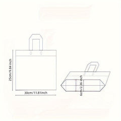 10pcs Transparent PE Grid Tote Gift Bag Tote Shopping Bag Tote Storage Bag