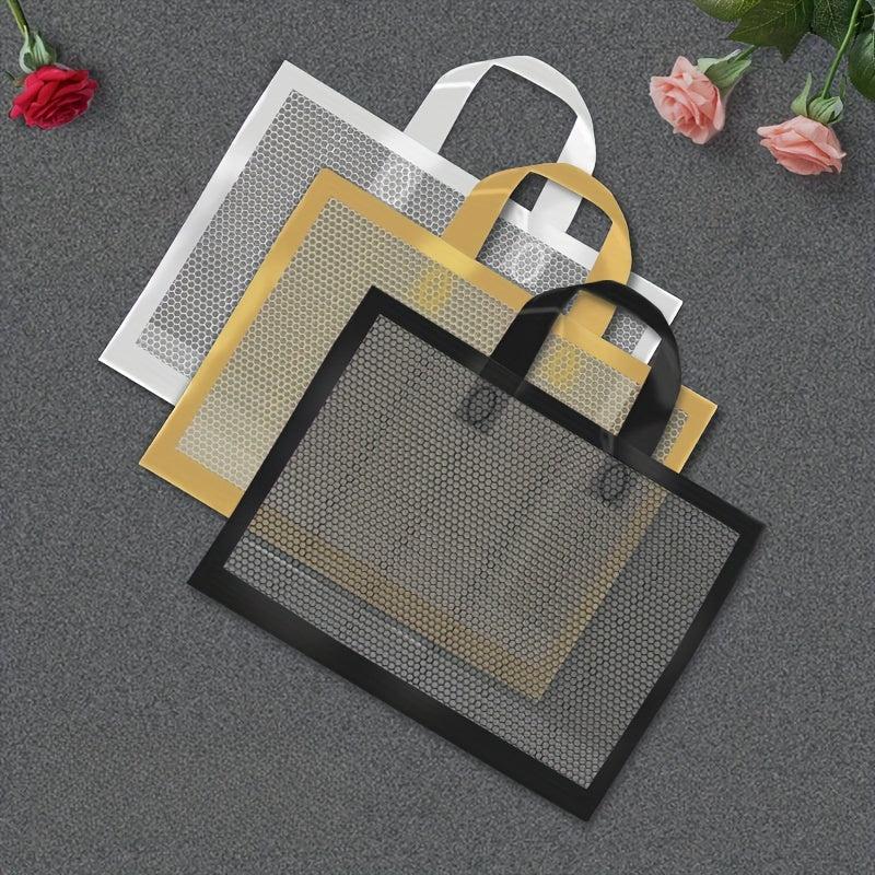 10pcs Transparent PE Grid Tote Gift Bag Tote Shopping Bag Tote Storage Bag