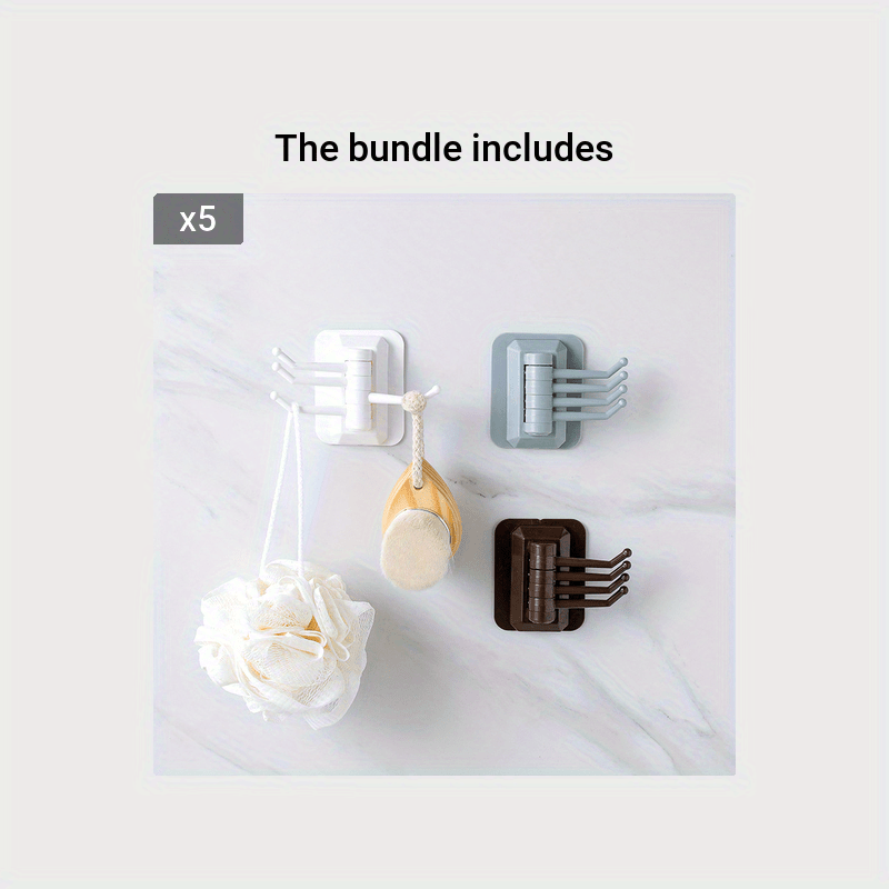 3pcs Seamless Adhesive Bathroom Wall Towel Hook